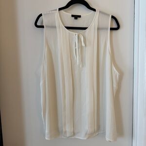 J. Crew White Sleeveless Blouse Plus Size 3X/20/22